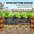 Outsunny Galvanized Raised Garden Bed, 4' x 2' x 1' Metal Planter Box, for Growing Vegetables, Flowers, Herbs, Succulents, Brown