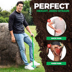 GrdnCare Aerator Lawn Tool with 15 Iron Spikes, 6-Spring Self-Cleaning Heavy-Duty Lawn Aerator Tool -Automatic Reset & Dirt/Leaf Clean System for Soil Loosening & Dethatching in Yard, Patio & Garden