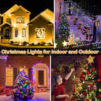 Decute 800Leds 272FT Colors Changing Christmas String Lights 4 Colors in 1 Strand 11 Modes, Waterproof Indoor Outdoor Tree Fairy Lights Warm White & Multicolor with Timer Remote