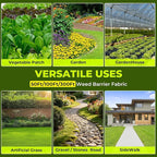 4ft x 300ft Weed Barrier Landscape Fabric, 3.2oz Heavy Duty Woven Geotextile Fabric, Block Gardening Mat Ground Cover, Weed Control Garden Cloth for Gardening Ground, Landscaping, Driveway