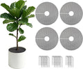 4 Pack 15.7" Cuttable Plant Pot Grids with 16 Stakes, Soil Cover & Cat & Animal Digging Stopper for Indoor Outdoor Garden Plants