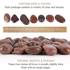 Galashield 5 lbs Approx. 45 River Rocks Pebbles for Plants Natural Decorative Polished Stones for Planters Succulent Rocks Aquarium Gravel (1.6-2.4 Inches)