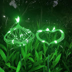 JJGoo Solar Firework Lights, 2 Pack 120 LEDs 2 Lighting Modes Solar Garden Lights Outdoor Waterproof for Yard Patio Walkway Pathway Party Wedding Christmas Decorative - Green