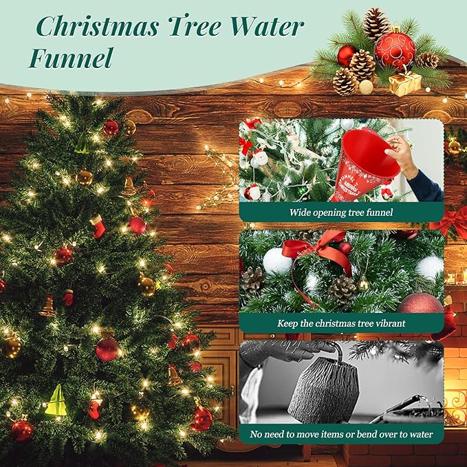 Kaiedos Christmas Tree Watering Funnel - 39 Inch Funnel, Reusable Design, Makes Watering Your Live Tree a Snap! (2 PCS)