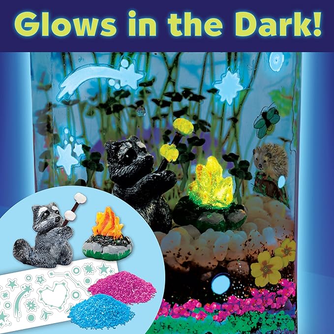 Creativity for Kids Grow 'N Glow Terrarium Kit - Educational Science Kits| Easter Basket Stuffers for Kids Gifts for Boys and Girls| Craft and STEM Projects (Ages 6+)