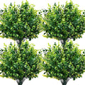 CEWOR Artificial Boxwood Stems 24 Pack Artificial Plants for Outdoor UV Resistant Faux Plants Fake Eucalyptus Shrubs for Room Decor Indoor Outdoor