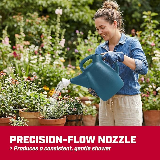 Chapin 48010 Watering Can, 2 Gallon, Indoor and Outdoor Plants, Lawn, Garden, Removable Nozzle, Drip-Free Sprinkler Head, Recycled Plastic, Blue