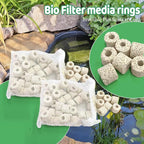 PurifyLogix 18 PCS Pond Filter Kits for Pennington Inpond 5 in 1 600 Gallon Model Water Pump, Includes 4 Foam Filter, 12 Polymer Woolfilter Mats, 2 Ceramic Media Rings Compatible with Aquagarden 600