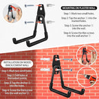 28 Pack Garage Hooks Heavy Duty - Garage Storage and Organization Ladder Hooks with Non Slip PVC Coating for Hanging Bike，Ladder，Garden Tools，Hose