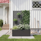 Metal Raised Garden Bed with Trellis, 35"x16"x47" Planter Box for Vegetables & Climbing Plants, Outdoor HDPE Privacy Screen Planter with Drainage Holes for Patio, Backyard, Garden
