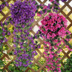 ATTGREAT Artificial Bougainvillea for Outdoors Faux Plants UV Resistant Flowers Fake Plastic Plants Realistic Silk Flowers for Porch Planter Garden Hanging Decoration, 2Pcs (Purple & Purple Red)