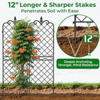 AMAGABELI GARDEN & HOME Garden Trellis 2 Pack 71”x20” Heavy Duty Rustproof Wall Trellis for Climbing Plants Outdoor Metal Decoration Large Trellis for Potted Plants Support Trellis Roses Black