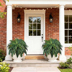 Der Rose 2 Pack 49" Fake Ferns Large Artificial Ferns for Outdoors UV Resistant Faux Boston Fern Plants with 96 Fronds for Garden Porch Home Office