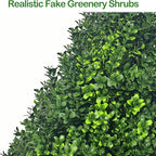Set of 2 Artificial Potted Plants Boxwood Trees Outdoor Indoor Artificial Topiary Tree with Planter,2.3FT Potted Faux Bushes Evergreen Fake Trees Outside Realistic for Porch Offices Balcony Garden