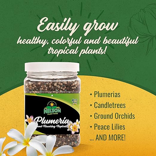 Nelson Plumeria Plant and All Flowering Tropicals Food Ferns Orchids Lilys In Ground Container Patio Grown Granular Fertilizer NutriStar 5-30-5 (25 LB)