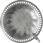 Backyard Expressions Outdoor Garden Bird Bath with Bird - Silver - Weather Resistant Polyresin - 30 Inch