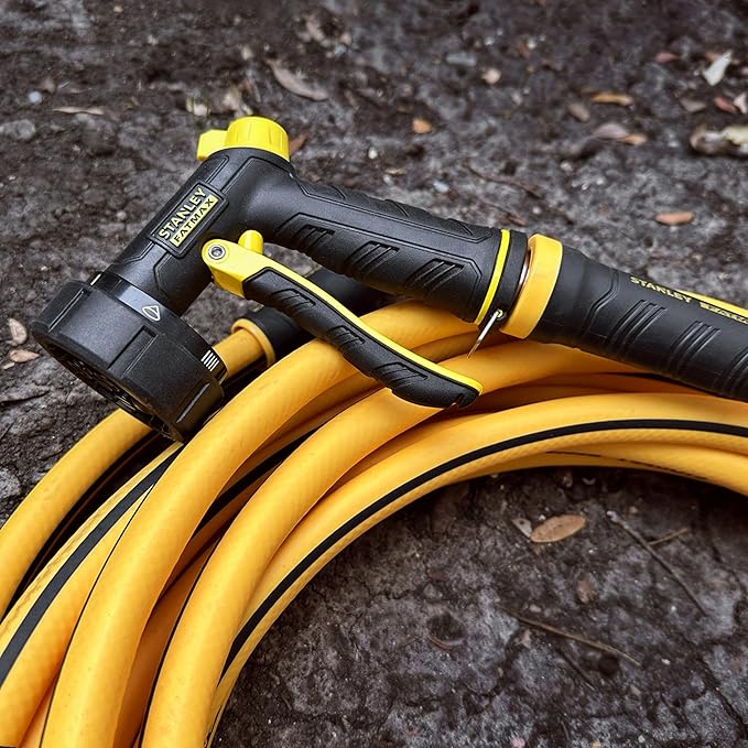 Stanley FATMAX Professional Grade Garden Hose, 100 Feet x 5/8 Inch, Yellow, 500 PSI