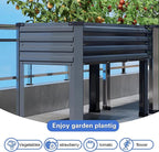 DIIYIV 2PCS Galvanized Raised Garden Bed with Legs,2PCS 48×18×30in Elevated Planter Box for Backyard,Outdoor Garden, Patio, Balcony, 300lb Capacity,Grey