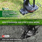 Lawn Aerator Tool for Clay Soil - Kick to Unclog & Bolt-On Base Never Breaks - 11 Heavy Duty 3.5” Spikes for Deeper Penetration - Pre Assembled 12.2x6” Plate