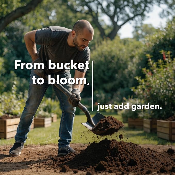 All Purpose Topsoil 24 lb Pail, Organic Potting Soil and Planting Mix, Root Boosting Garden Soil for Indoor Outdoor Houseplants, Flowers, Vegetables, Herbs, Shrubs, Raised Beds and Containers