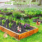 8 Pcs Garden Cloches for Plants, Metal Extra Large Chicken Wire Cloche Plant Covers, Garden Netting Plant Protectors from Animals to Keep Squirrel, Rabbit, Chicken and Bird Out 17" H x 13" D Black