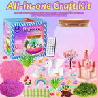 Hannstar Unicorn Light-Up Terrarium Kit for Girls- LED Night Light Unicorn Birthday Gifts for Kids Ages 4 5 6 7 8-12 Years-Unicorn Toys for Girls - DIY Arts and Crafts Kit for Kids