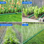 Jin&Bao Sprinkler Hose with Holes 100FT(50FTx2pack), Heavy Duty Garden Watering Hose, High-Efficiency Lawn Sprinkler System with Staples