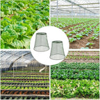 10 Pieces Chicken Wire Plant Covers Wire Garden Cloches Chicken Wire Cloche Plant Protector Metal Heavy Duty Garden Plant Cloche for Keeping Bunnies Chicken Squirrels Birds Other Out(9×9in) (Green)
