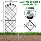AMAGABELI GARDEN & HOME Garden Trellis 2 Pack 71”x20” Heavy Duty Rustproof Wall Trellis for Climbing Plants Outdoor Metal Decoration Large Trellis for Potted Plants Support Trellis Roses Black