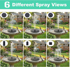 Yeomi Solar Fountain, Floating Solar Water Pump for Bird Bath, Outdoor Water Fountain No Battery or Electricity Needed, Easy to Use for Garden, Pond, Patio