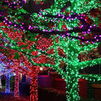 DAZZLE BRIGHT Christmas 300 LED String Lights, 100FT Connectable String Lights with 8 Lighting Modes, Xmas Vintage Decorations for Indoor Outdoor Party Supplies Yard Garden Decor (Green)