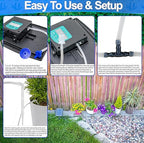 Solar Self Watering Plant Drip Irrigation System for 15 Plants Multiple Automatic Control Modes - Portable DIY Kit for Indoor/Outdoor Gardens, Patios, Balconies, and Vacation Plant Care
