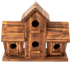 COLEBA Bird Houses for Outside, Outdoor 4 Hole Bird House Room for 4 Bird Families Bluebird Finch Cardinals Hanging Birdhouse for Garden