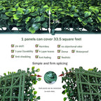 ODTORY Artificial Boxwood Roll: 40x120 in (33.5 sqft) UV-Anti Faux Ivy Boxwood Hedge Leaf Grass Wall for Patio Balcony Privacy, Garden, Backyard Greenery Wall Backdrop and Fence Decor