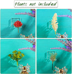 Jetec 24 Pcs Acrylic Air Plants Holder Hanger with Mounting Tape for Hanging Air Plants on Glass Display Home Decoration
