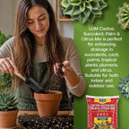 Premium Cactus & Succulent Soil Mix (0.5 Cu Ft) – Root Rot Protection with Volcanic Ash & Chicken Manure – Fast Draining Mix for Indoor Plants, Aloe, Citrus, & Palms – Organic, Ready-to-Use