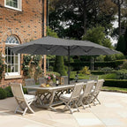 SUPERJARE 13FT Outdoor Umbrella for Patio, Double sided Pool Umbrellas with Fade Resistant Canopy, Large Table Umbrella for Deck, Market, Backyard - Dark Gray