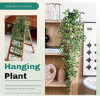 Der Rose 34'' Fake Plants Hanging Artificial Potted Plants Indoor and Outdoor for Home Bathroom Wall Shelf Office Decor (1Pack)