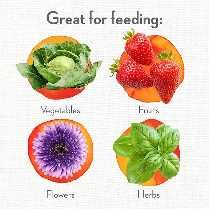 Whitney Farms Organic & Natural All Purpose Plant Food 9-2-6 - Fertilizer for Vegetable Garden, Flower Garden, In-Ground, Raised Bed, & Container Vegetables, Flowers, Fruits, and Herbs, 4 lb.
