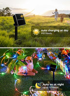 Brightown Solar Rope Lights, 39FT 100LED IP65 Waterproof Outdoor Solar String Lights with 8 Lighting Modes for Party, Garden, Yard, Home, Holiday, Tree Decoration, Multicolor