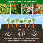 SUNYRISY Galvanized Raised Garden Bed with 87" H Arch Trellis for Climbing Plants Outdoor, Large Metal Planter Box with Netting for Gardening Flowers Vegetables Fruit, Black