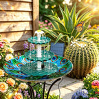 AISITIN 3 Tier Solar Bird Bath Fountain with 3.5W Solar Water Pump, DIY Outdoor Water Feature for Garden, Patio, Backyard - Attracts Wild Birds, Also Works as Bird Feeder & Fish Tank Circulation Pump