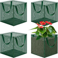 EBaokuup 4 Pcs Pond Planting Bag with Handle, Reusable 7 Inch Square Aquatic Mesh Plant Pot for Ponds, Breathable Green Water Garden Pond Plant Basket for Lotus Bog Terrestrial Plants