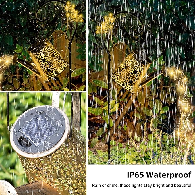 SRNPMIU Solar Watering_Can Light, Solar Outdoor Decorative,Garden Decor Lights for Yard, IP65 Waterproof Hanging Lantern Landscape Lights, Garden Gifts for Mom, Grandma Women Birthday