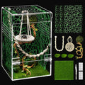 AZV Large Jumping Spider Enclosure Kit,Escape Proof Praying Mantis Habitat,Magnetic Door Arboreal Tarantula Spider Box,Complete Transparent Acrylic Beetle Terrarium,Insect Cage Bug Starter Container