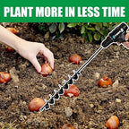 32" x 2" Extended Length Auger Drill Bit for Planting Bulb Flower & Bedding, Garden Plant Auger, No Need to Squat, Post Hole Digger for 3/8" Hex Drive Drill, Earth Auger Bulb Planter Tool