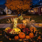 Solar Lights Outdoor Decor, Perfect Gardening Gift for Mom Women Grandma, Thoughtful Birthday Present, Hanging Lanterns Watering Can Lights for Garden, Yard, Porch, Patio Backyard Decoration