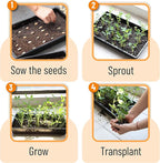 Mr. Pen- Plastic Growing Trays, 5Pack, Black, 17x10, Plant Tray, Seed Tray, Seedling Tray, Propagation Tray, Plant Trays for Seedlings, Planting Trays, Microgreens Growing Trays, Seedling Starter Tray