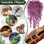 Suncalla Reptile Plants Terrarium Hanging Plants Vines Boston Climbing Terrarium Plant with Suction Cup for Bearded Dragons Lizards Crested Gecko Snake Crab Tank(Bright Series,5 Colors)