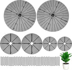 Newtay 6 Pcs Plant Pot Grid Soil Protector Covers Cuttable Flower Protector from Animals Cat Digging Stopper Plant Pot Cover with Stakes for Indoor Outdoor Gardening (20.5 +11.8+7.5 Inch,Black)
